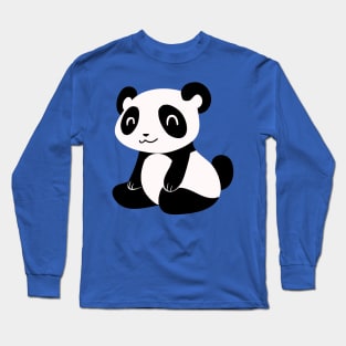 Happy Cartoon Panda Long Sleeve T-Shirt